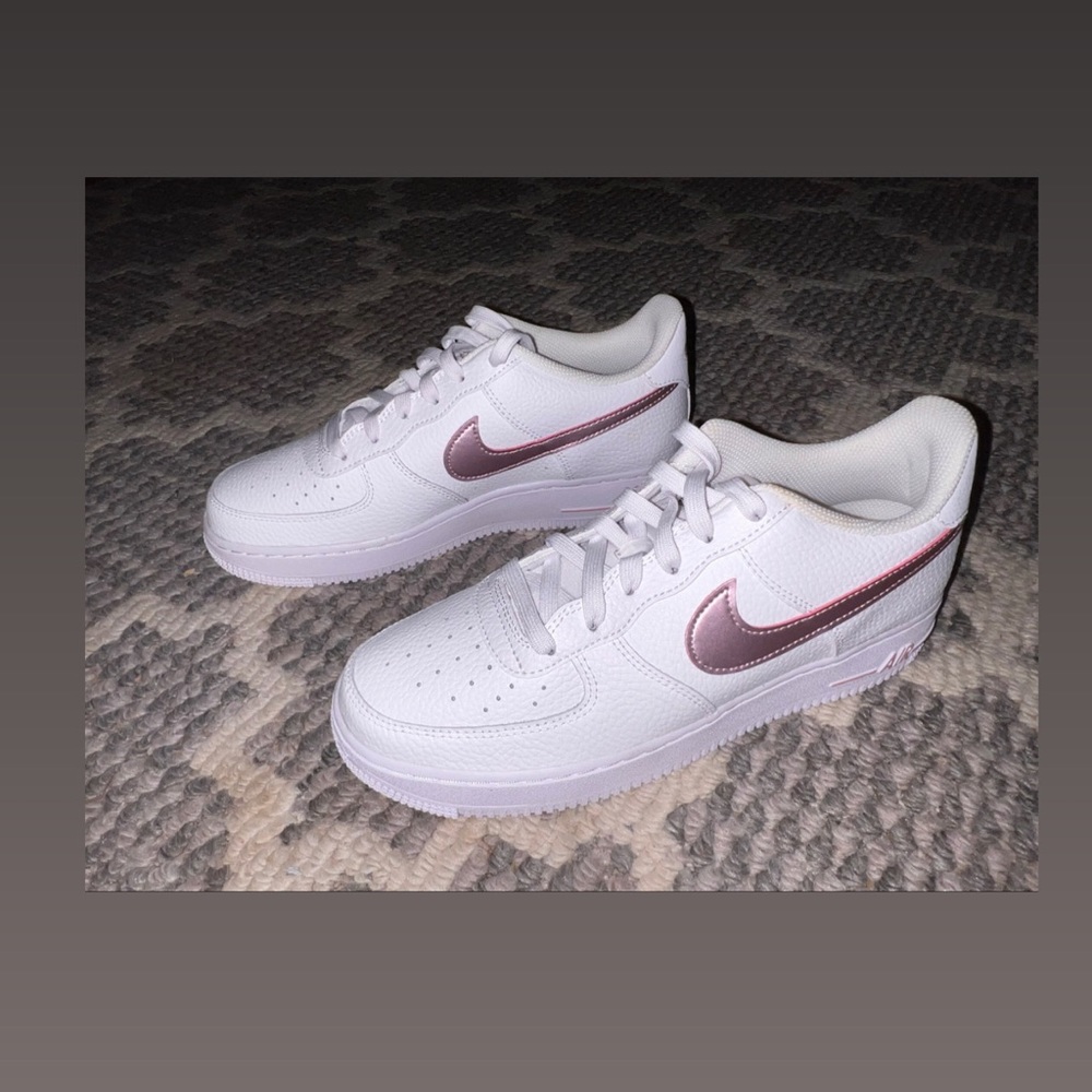 Air Force ones custom pink Nike check